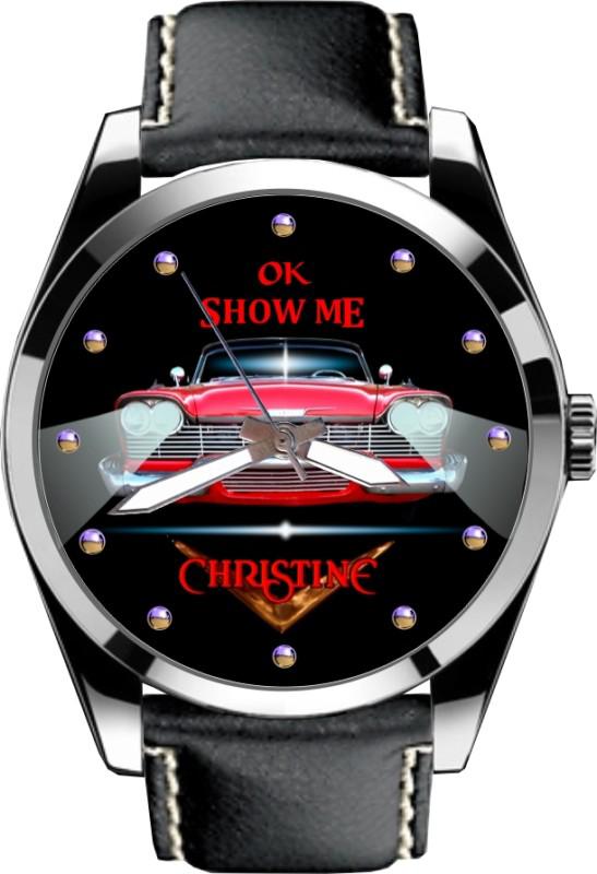 Christine "show me" movie 1958 plymouth leather band watch  
