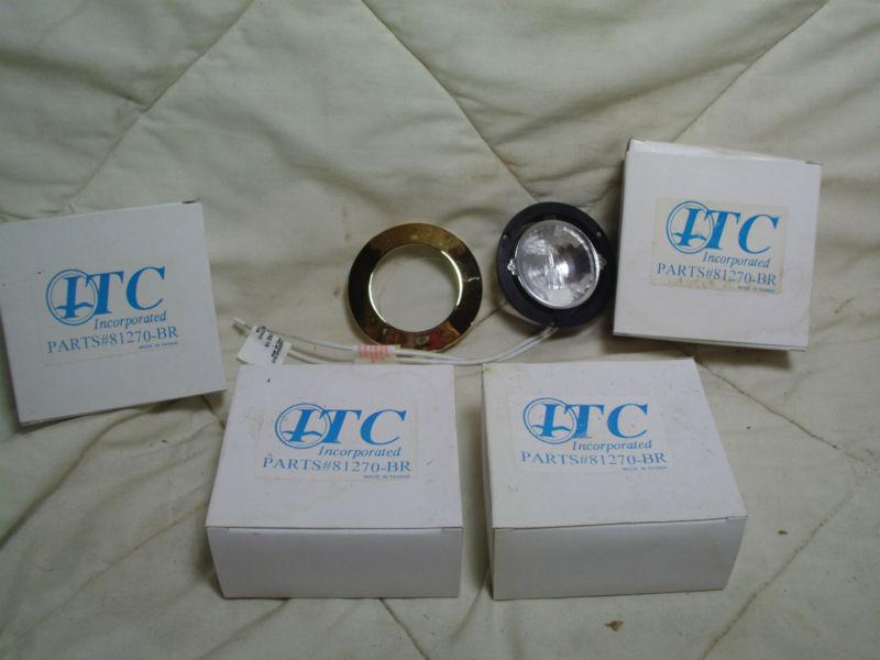 4 new clear  2" round marker light lamp halogen interior rv 81270-br itc   