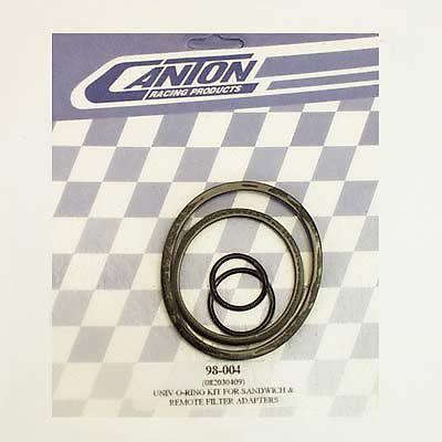 Canton racing prod o-rings replacement black viton univ bypass/filter adatper