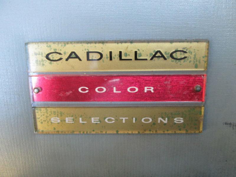 1964 cadillac color chart - original dealer book