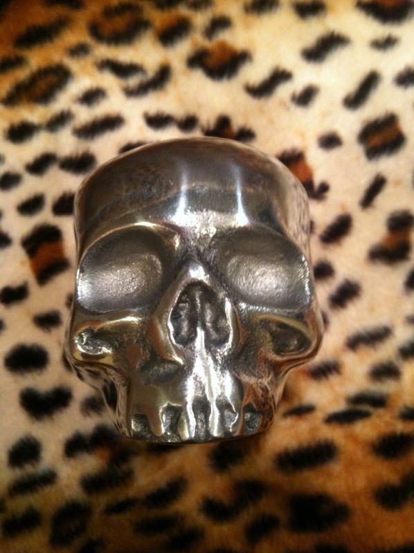 Skull jawless aluminum shift knob hot rod rat chopper bobber jocky harley scta 