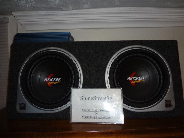 Mint condition boxd old school kicker comp vr 10's, soundstream rubicon 500. nr!