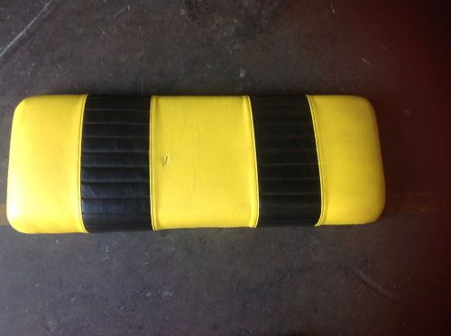 Rear seat back cushion yellow black golf cart