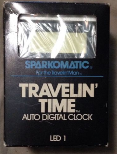 Vintage nos sparkomatic travelin&#039; time digital clock for the travelin&#039; man