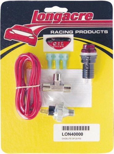Longacre red oil pressure gagelites warning light kit p/n 40000