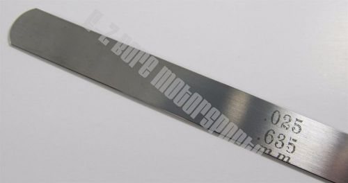 .025 / .635mm feeler gage gauge 12&#034; long strip 1/2&#034; wide usa made carbon steel