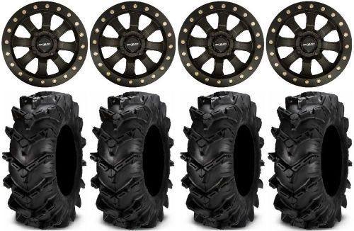 Raceline mamba beadlock black 14" wheels 30" cryptid tires can-am defender
