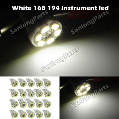 20x white t10 194 168 6-smd led indicator dashboard instrument panel led lights