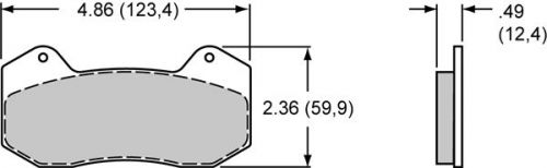 New wilwood polymatrix bp-40 brake pads,6712,for dynapro 6 piston calipers