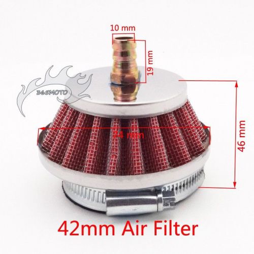 Minimoto red 42mm intake air filter for atv quad mini kids dirt pocket bike