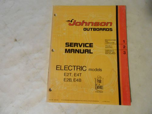 1974  johnson outboard motors service manual,electric models