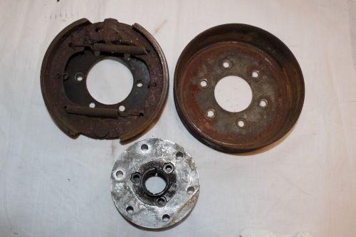 Vintage go kart mini bike used bendix 6 inch brake assembly with 1" azusa hub