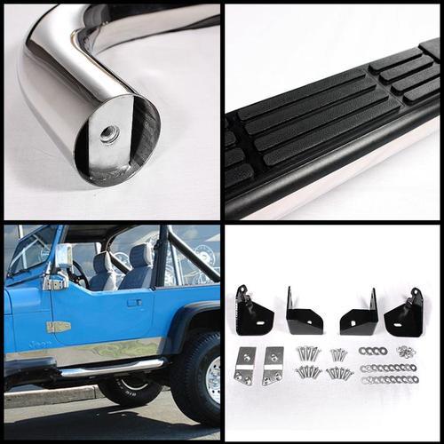 97-06 JEEP WRANGLER TJ T-304 STAINLESS STEEL SIDE STEP NERF BARS RUNNING BOARD, US $88.95, image 2