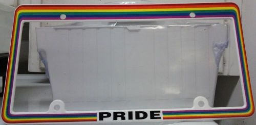 Gay lesbian rainbow pride license plate frame - (2) for the price of one !!!