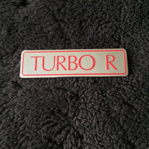 Bentley turbo r 1989-97 rear chrome boot trunk badge red letters oem ub75465