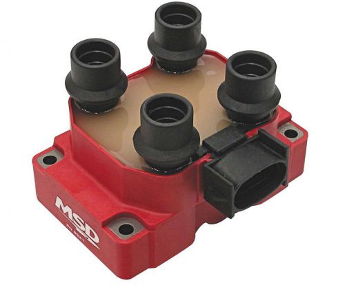 Msd 8241 ignition coil, dis performance replacement, e-core, square, epoxy, red,