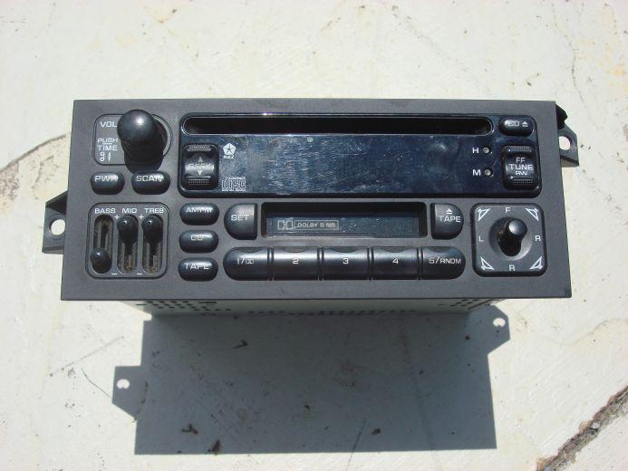 Dodge chrysler tape player radio cassette digital display tuner oem p04704384ae