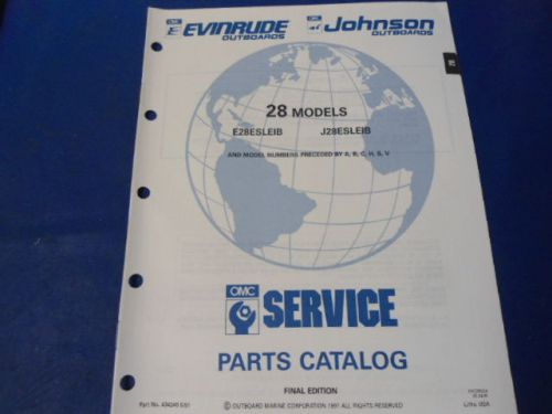 1991 omc evinrude/johnson parts catalog, e28esleib, 28 models