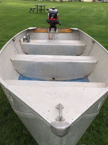 4.0 hp mercury, 14' fishing boat and trailer