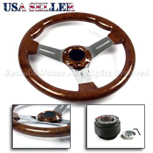 Sell FIT 0005 HONDA S2000 S2K AP1 350MM WOOD TRIM CHROME STEERING