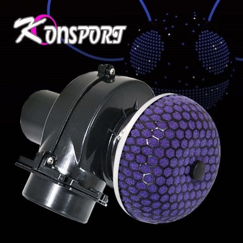 Air intake generator electric supercharger+ 3&#034; mesh foam filter black purple jdm