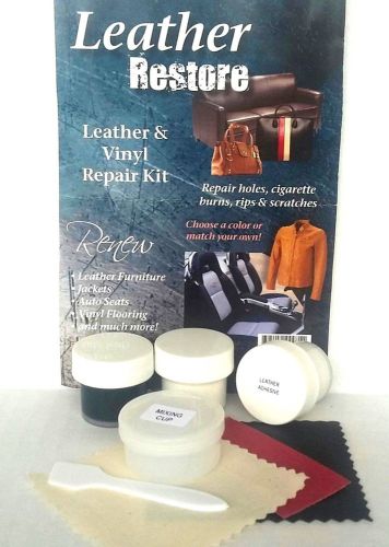 Leather vinyl repair kit mix and match black off white gray colors fast dry