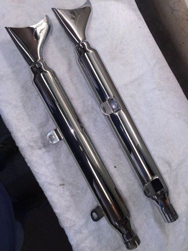 Harley davidson fishtail mufflers pair 1 3/4" 29"