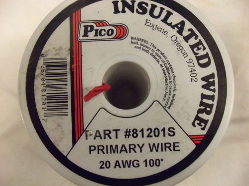 Primary wire, red, insulated. 20 awg