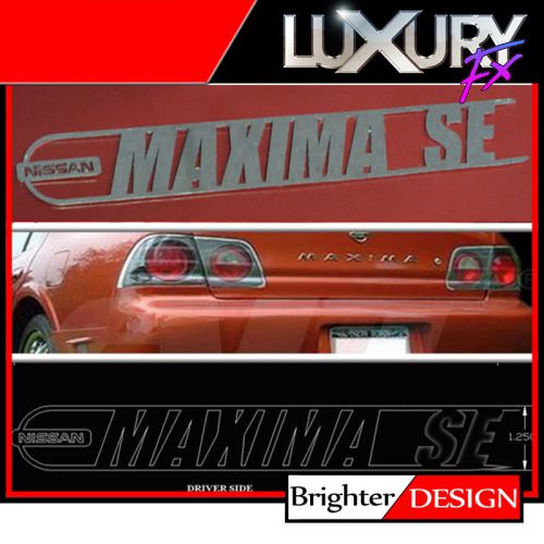2p steel nissan maxima se rear emblem fits 2004-08 nissan maxima se by luxury fx