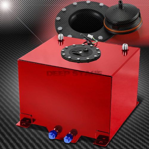 8 gallon lightweight red coat aluminum gas fuel cell tank/2"sump+level sender