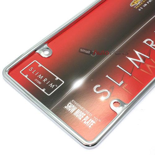 Plain slim thin chrome metal license plate tag frame for auto-car-truck
