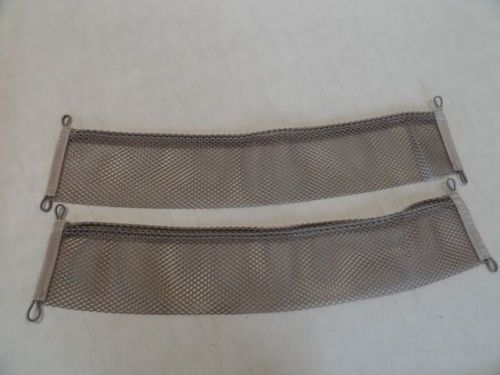 Universal beige cargo net pair (2) with pocket 36" x 6 1/2" marine boat