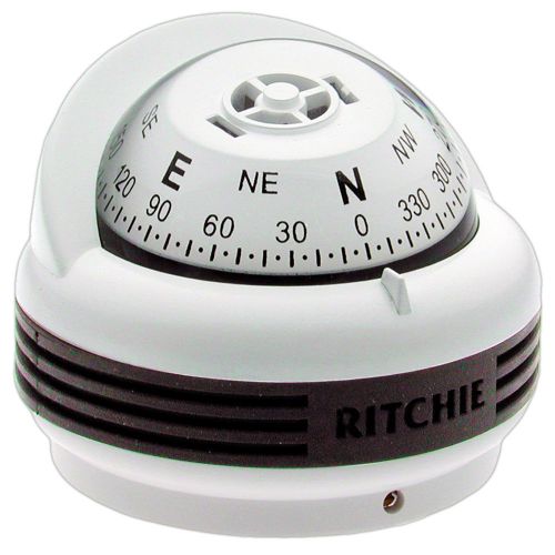 Tr33w marine trek compass surface mount for boat &amp; rv - white - ritchie tr-33w
