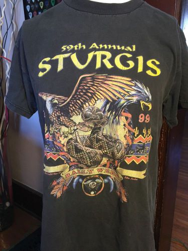 Mens large sturgis rally week 1999 t shirt 59th annual motorcycle