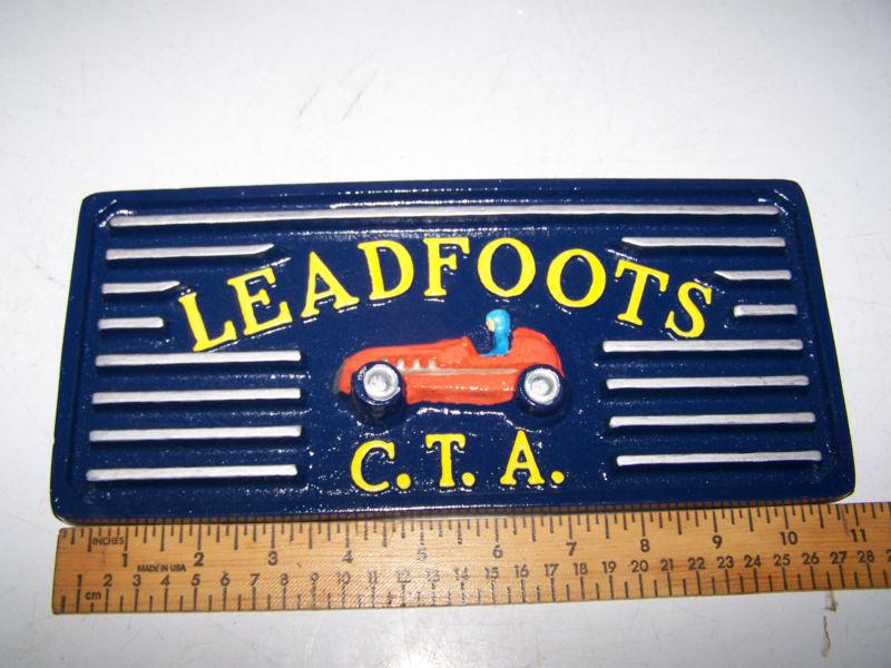 Leadfoots  c.t.a.  car club plaque