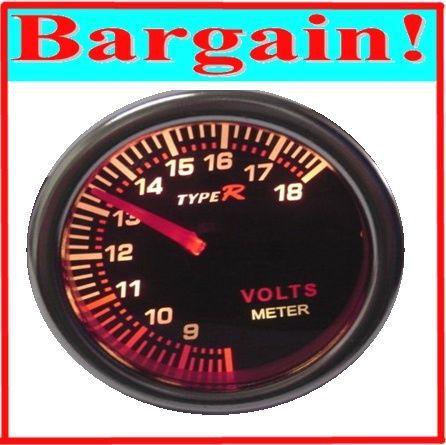 2 inch led universal voltmeter volt gauge battery meter slim glass front