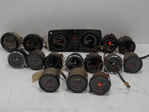 Lot of 16 vintage 70's 80's polaris snowmobile tachometers speedometers see pics