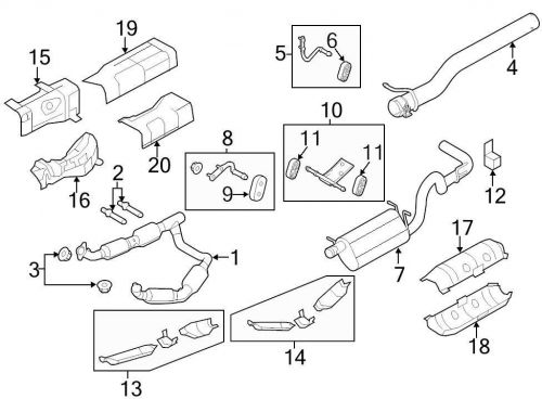 Ford oem exhaust heat shield 7c2z5e258aa image 17