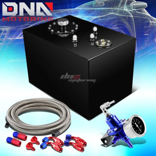 12 gallon top-feed coated fuel oil tank+cap+line kit+pressure regulator black