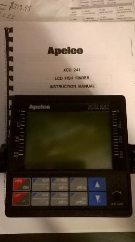 Apelco xcd 241 fishfinder depth sounder display good tested raymarine raytheon