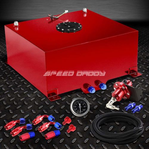 20 gallon aluminum fuel cell tank+cap+feed line kit+1:1 pressure regulator red
