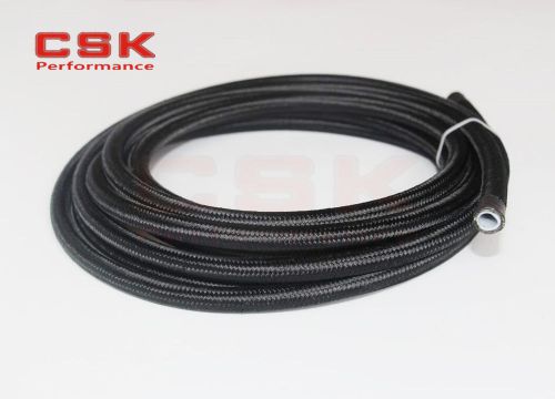 Ptfe e85 an6 6an nylon steel braided stainless ethanol oil line fuel hose 16.4ft