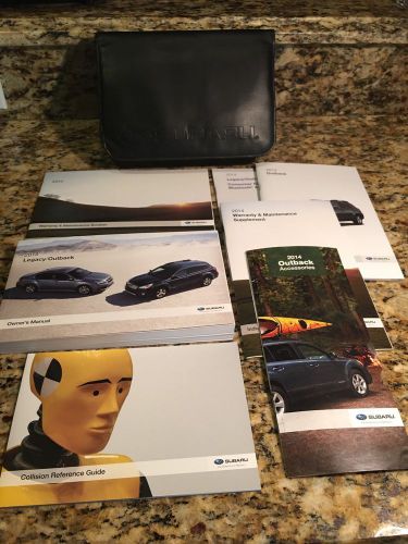 2014 subaru legacy &amp; outback owner&#039;s instruction manual / guide warranty oem