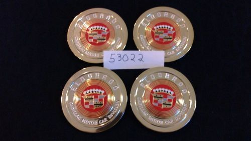 1953 - 1958 cadillac eldorado  hub cap centers gold 1115 53022a