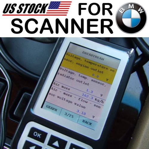 New obd 2 ii diagnostic fault trouble code scanner reader airbag abs srs for bmw