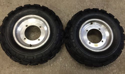 03 polaris predator 500 front wheels rims &amp; tires 21x7-10 maxxis razr pr