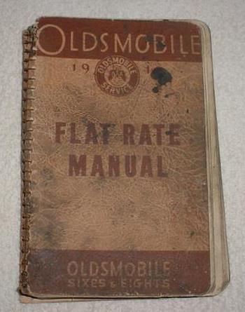 Rare original 1942 oldsmobile service price shop flat rate manual