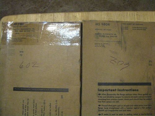 Felpro gasket set- intake set- dodge/plymouth w/ tp2 &amp; td2 v8 426 engine 1963-64