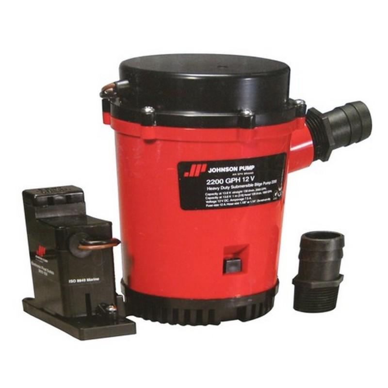 Johnson pump 02204-00 marine 2200gph 12v auto bilge pump w/mag switch