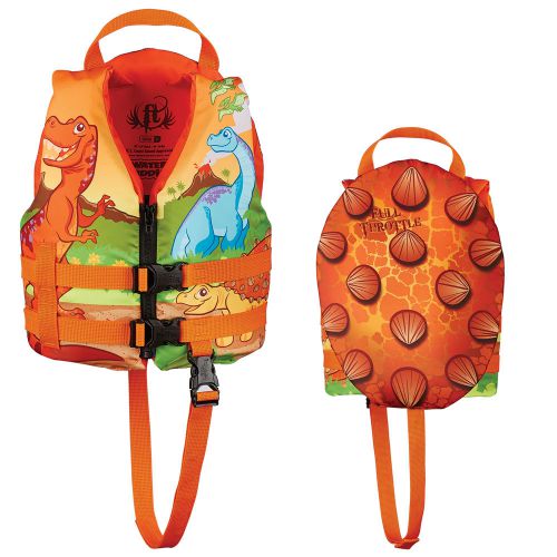 Full throttle 104300-200-001-15 child water buddies life vest dinosaurs